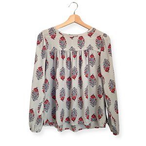 Loft Outlet Bohemian Long-Sleeved Top with Floral Print